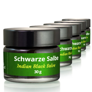 Schwarze Salbe "Indian Black Salve" im 5er Pack